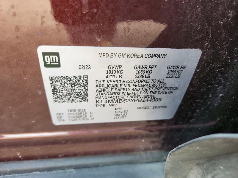 2023 Buick Encore Gx მანქანა იყიდება აუქციონზე, vin: KL4MMBS23PB144909, აუქციონის ნომერი: 65459686