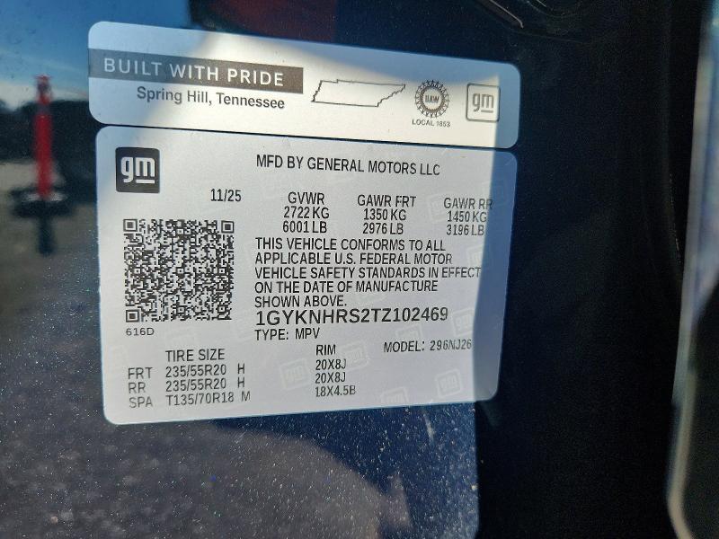 Продажа на аукционе авто 2026 Cadillac Xt5, vin: 1GYKNHRS2TZ102469, номер лота: 62316886