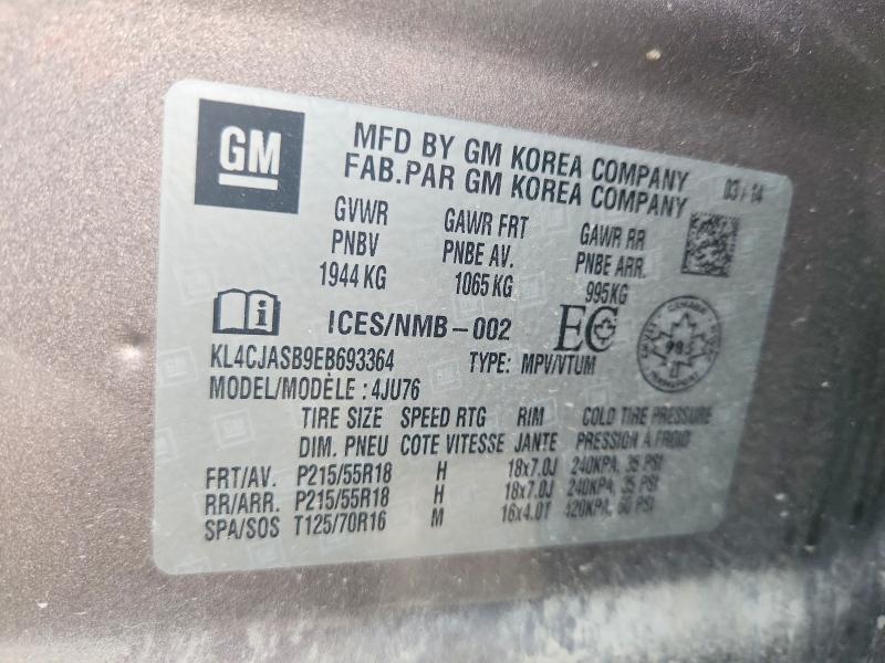 Aukcja sprzedaży 2014 Buick Encore, vin: KL4CJASB9EB693364, numer aukcji: 66398506