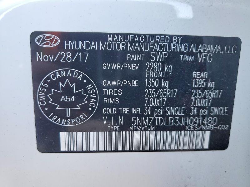 Продажа на аукционе авто 2018 Hyundai Santa Fe Sport, vin: 5NMZTDLB3JH091480, номер лота: 66769646