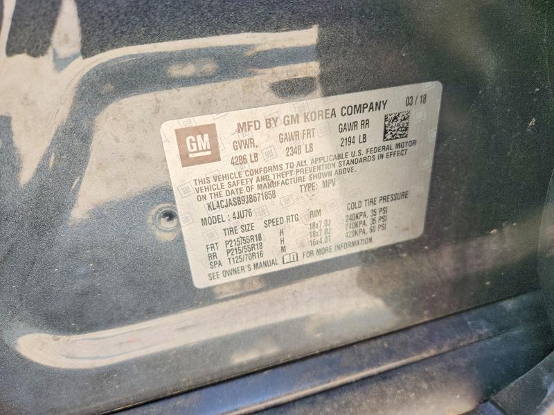 Продаж на аукціоні авто 2018 Buick Encore, vin: KL4CJASB9JB671858, номер лоту: 63998816