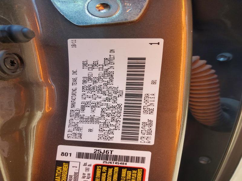 Aukcja sprzedaży 2012 Toyota Tundra, vin: 5TFCY5F14CX012845, numer aukcji: 64213736