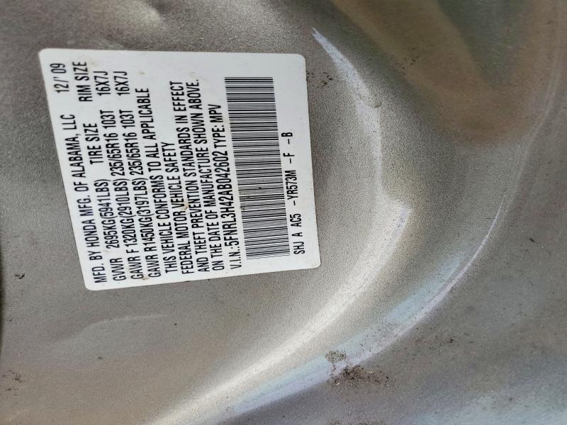 2010 Honda Odyssey მანქანა იყიდება აუქციონზე, vin: 5FNRL3H42AB042602, აუქციონის ნომერი: 65027966