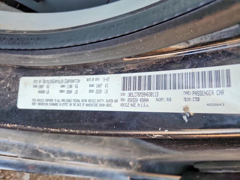 64572606 :رقم المزاد ، 1B3LC76M28N638113 vin ، 2008 Dodge Avenger مزاد بيع