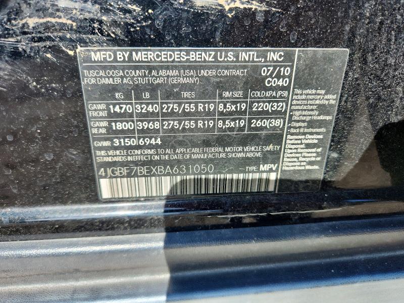Продажа на аукционе авто 2011 Mercedes-benz Gl, vin: 4JGBF7BEXBA631050, номер лота: 67246616