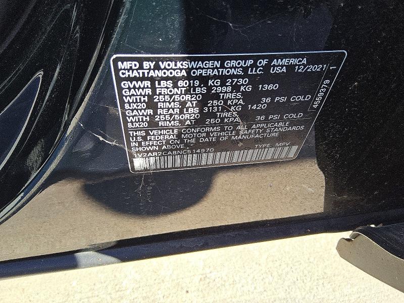 Продаж на аукціоні авто 2022 Volkswagen Atlas, vin: 1V2AR2CA8NC514970, номер лоту: 64082406