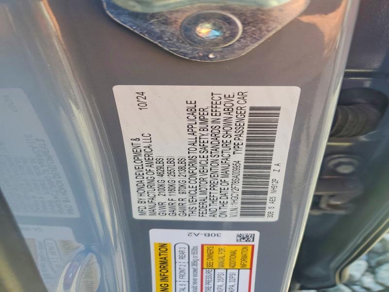 Aukcja sprzedaży 2025 Honda Accord, vin: 1HGCY2F78SA009954, numer aukcji: 64943496