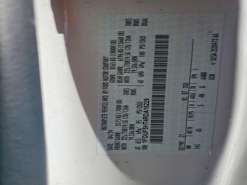 Продажа на аукционе авто 2024 Ford F550, vin: 1FDUF5HT4RDA16229, номер лота: 65547176