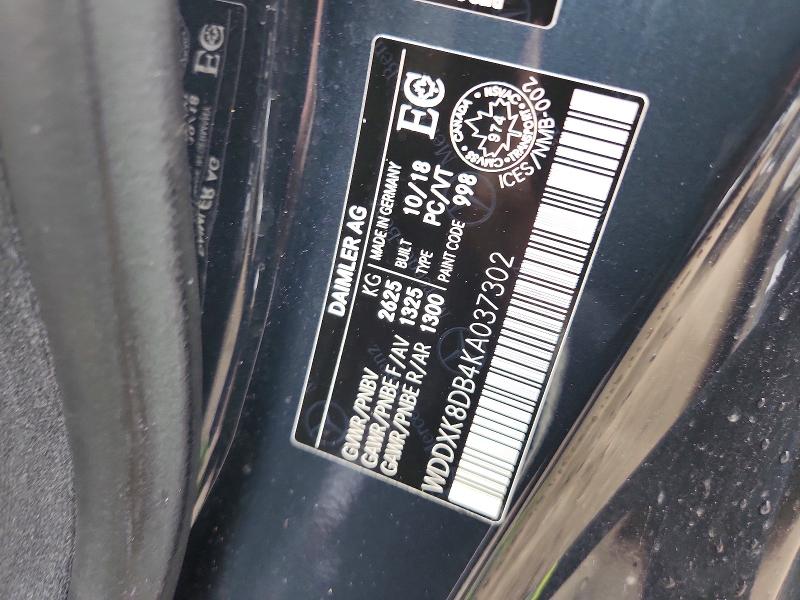 65651236 :رقم المزاد ، WDDXK8DB4KA037302 vin ، 2019 Mercedes-benz S مزاد بيع