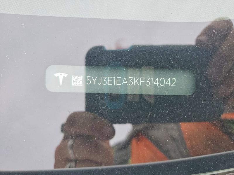 Aukcja sprzedaży 2019 Tesla Model 3, vin: 5YJ3E1EA3KF314042, numer aukcji: 66232696