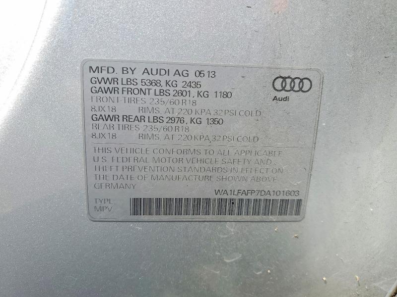 Продаж на аукціоні авто 2013 Audi Q5, vin: WA1LFAFP7DA101603, номер лоту: 65602896