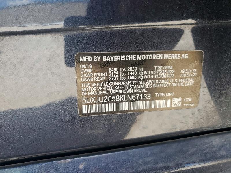 Продажа на аукционе авто 2019 Bmw X5, vin: 5UXJU2C58KLN67133, номер лота: 65800756