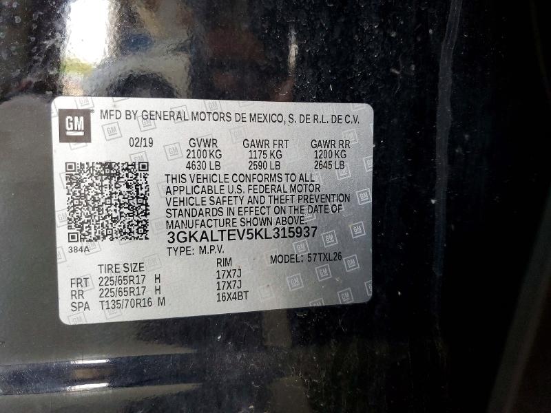 63707936 :رقم المزاد ، 3GKALTEV5KL315937 vin ، 2019 Gmc Terrain مزاد بيع