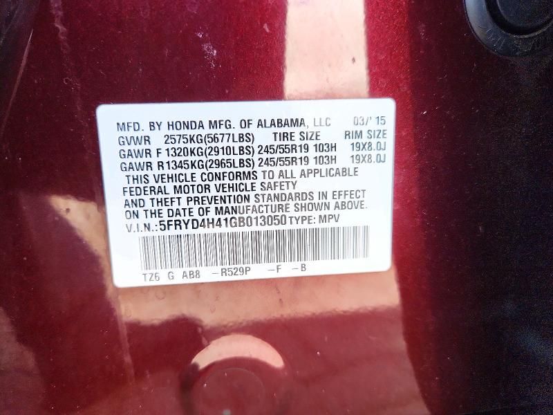 Aukcja sprzedaży 2016 Acura Mdx, vin: 5FRYD4H41GB013050, numer aukcji: 65599096