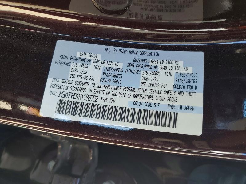 Продажа на аукционе авто 2024 Mazda Cx-90, vin: JM3KKDHD1R1186762, номер лота: 65398876