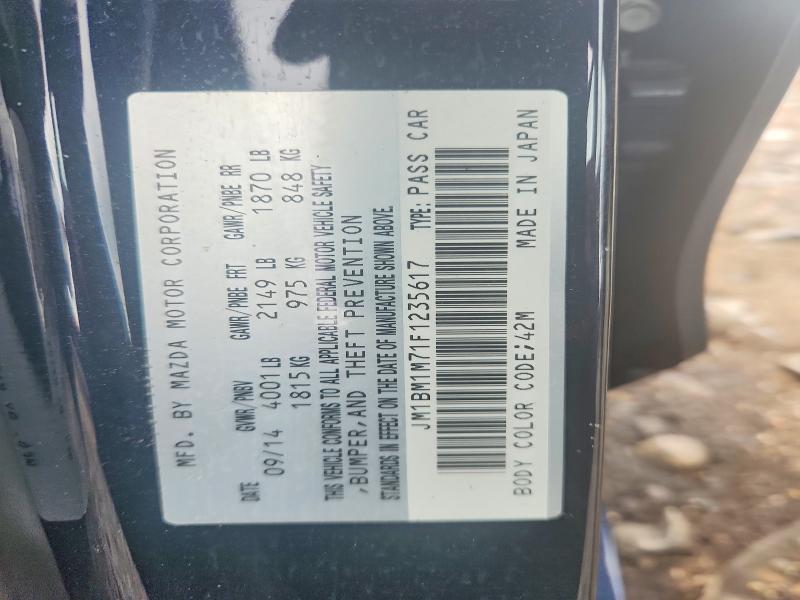 Aukcja sprzedaży 2015 Mazda 3, vin: JM1BM1M71F1235617, numer aukcji: 66315376