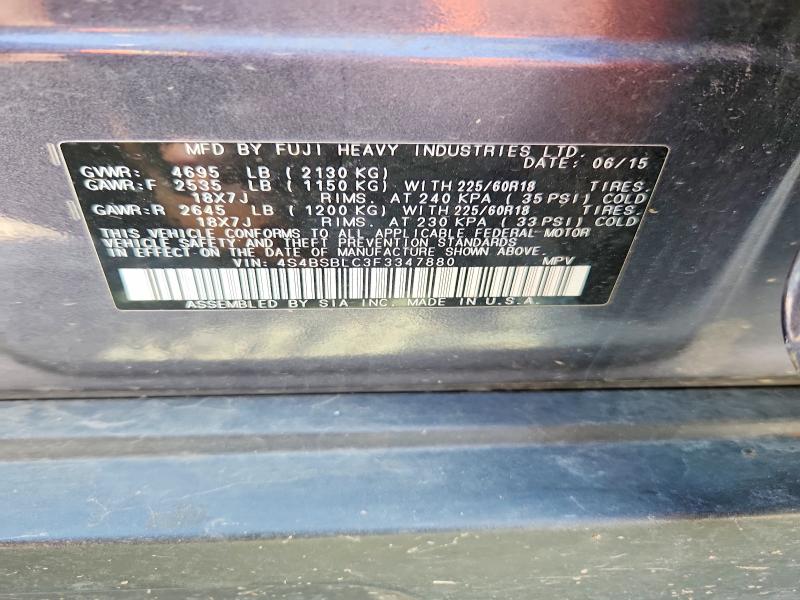 Aukcja sprzedaży 2015 Subaru Outback, vin: 4S4BSBLC3F3347880, numer aukcji: 66368616