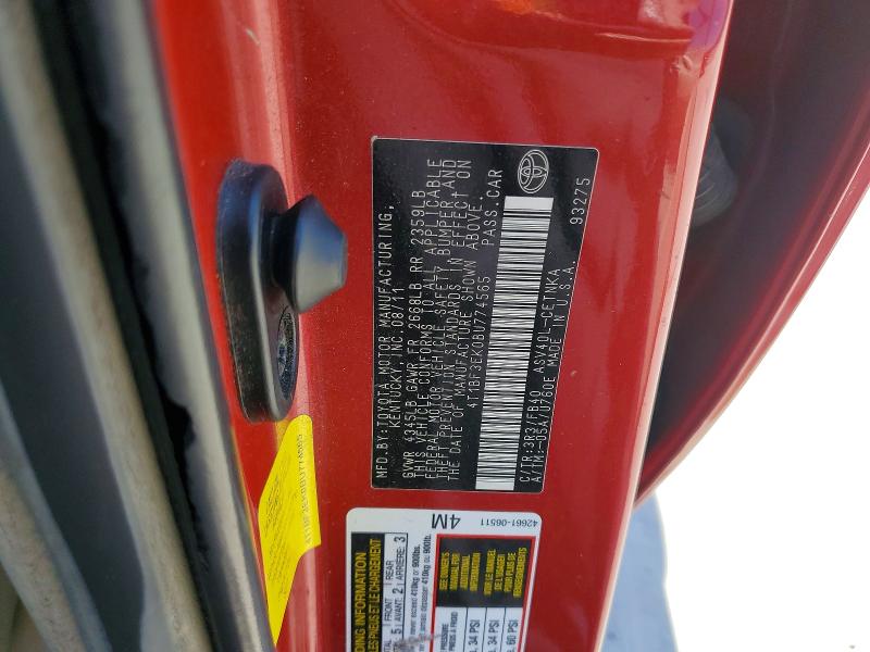 65604566 :رقم المزاد ، 4T1BF3EK0BU774565 vin ، 2011 Toyota Camry مزاد بيع