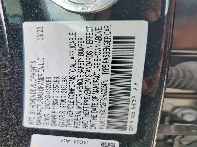 66143506 :رقم المزاد ، 1HGCY2F82RA005479 vin ، 2024 Honda Accord مزاد بيع