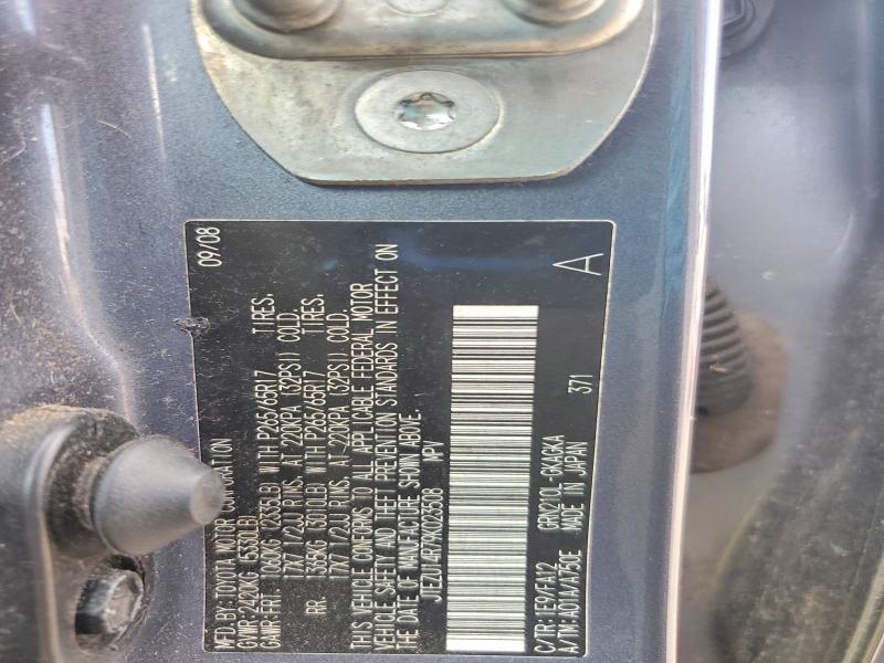 2009 Toyota 4runner მანქანა იყიდება აუქციონზე, vin: JTEZU14R79K023508, აუქციონის ნომერი: 63689646