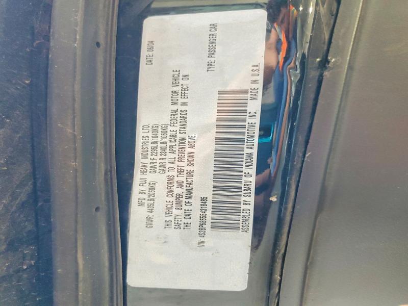 Aukcja sprzedaży 2005 Subaru Legacy, vin: 4S3BP686554318485, numer aukcji: 65760406