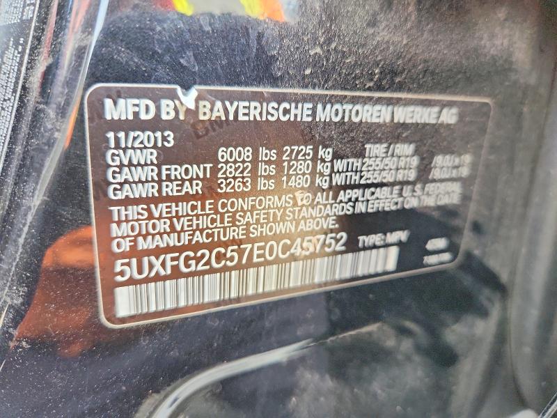 2014 Bmw X6 მანქანა იყიდება აუქციონზე, vin: 5UXFG2C57E0C45752, აუქციონის ნომერი: 62889546