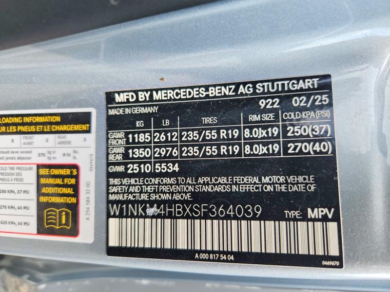 Aukcja sprzedaży 2025 Mercedes-benz Glc, vin: W1NKM4HBXSF364039, numer aukcji: 64429276