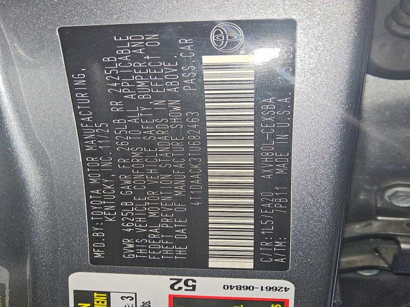 65181226 :رقم المزاد ، 4T1DAACK3TU682463 vin ، 2026 Toyota Camry مزاد بيع