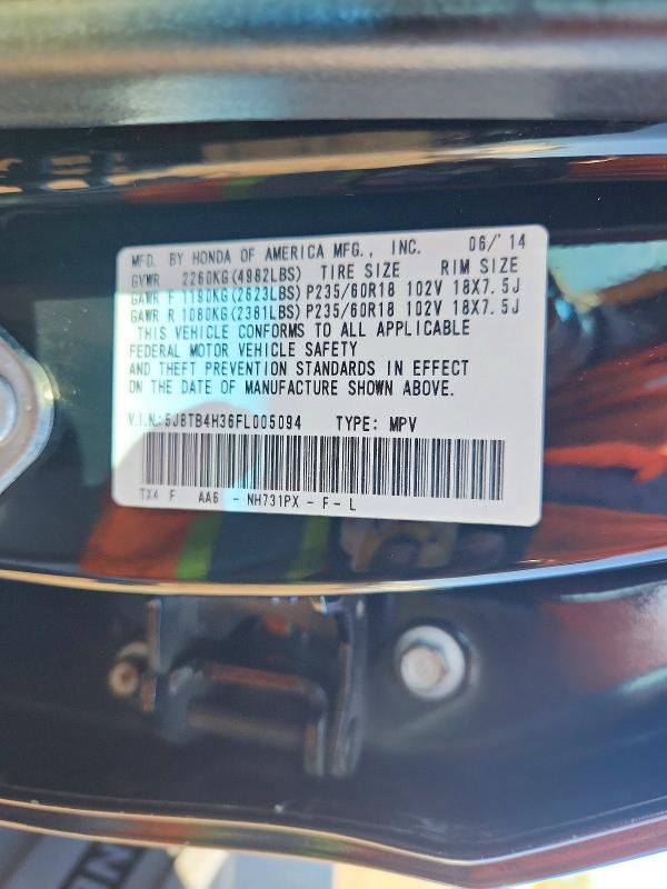 2015 Acura Rdx მანქანა იყიდება აუქციონზე, vin: 5J8TB4H36FL005094, აუქციონის ნომერი: 65596866
