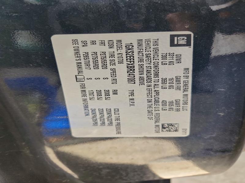 66367776 :رقم المزاد ، 1GKS2EEFXBR247087 vin ، 2011 Gmc Yukon مزاد بيع