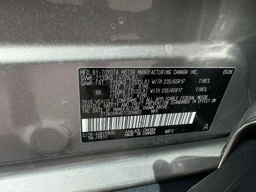 Aukcja sprzedaży 2026 Toyota Rav4, vin: 2T36DRBV6TC009802, numer aukcji: 62800046