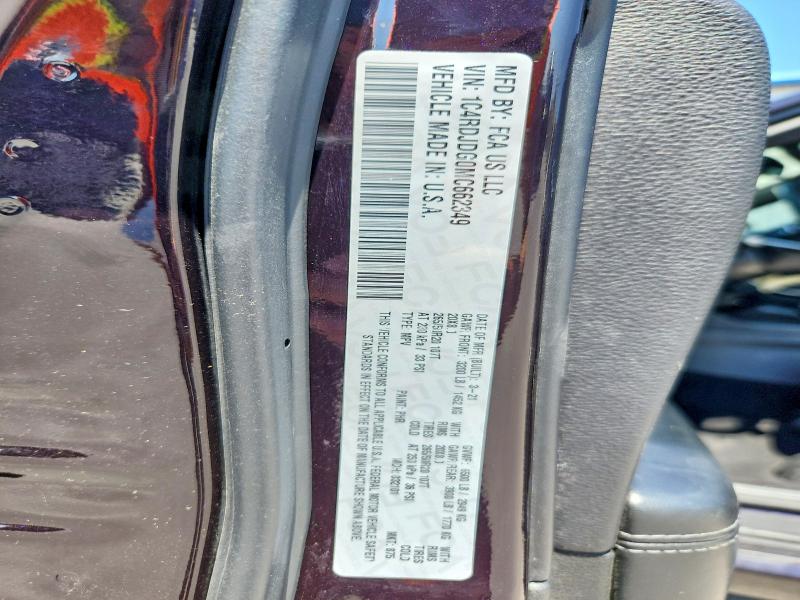 Aukcja sprzedaży 2021 Dodge Durango, vin: 1C4RDJDG0MC662349, numer aukcji: 66127576
