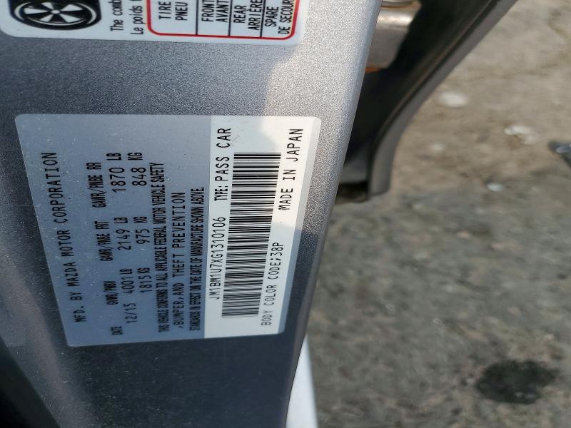 Aukcja sprzedaży 2016 Mazda 3, vin: JM1BM1U7XG1310106, numer aukcji: 64027516