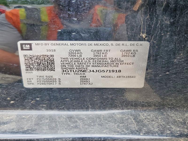 2018 Gmc Sierra მანქანა იყიდება აუქციონზე, vin: 3GTU2NEJ4JG571918, აუქციონის ნომერი: 65850146
