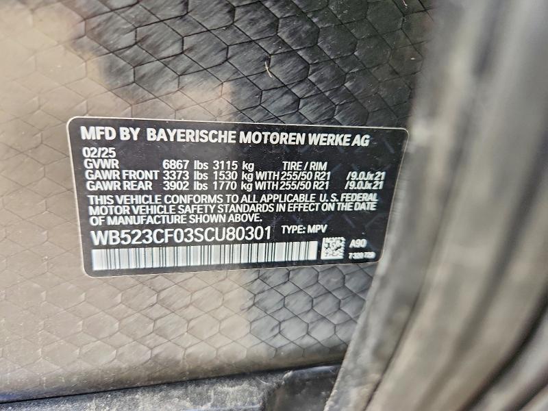 Продаж на аукціоні авто 2025 Bmw Ix, vin: WB523CF03SCU80301, номер лоту: 65234896