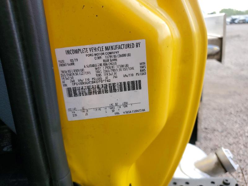 2019 Ford F650 მანქანა იყიდება აუქციონზე, vin: 1FDWX6DE5KDF07742, აუქციონის ნომერი: 63612146