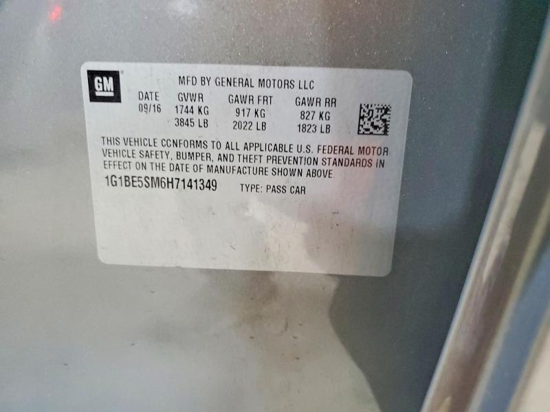 2017 Chevrolet Cruze მანქანა იყიდება აუქციონზე, vin: 1G1BE5SM6H7141349, აუქციონის ნომერი: 66646636