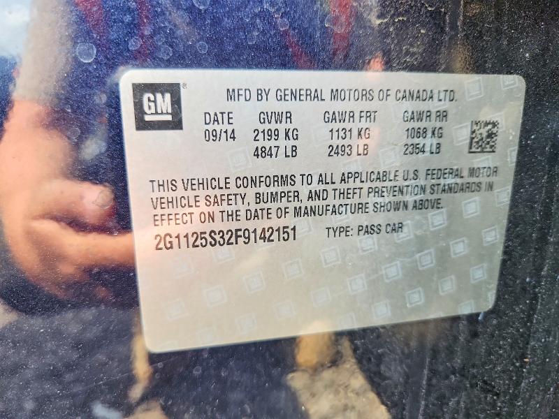Продаж на аукціоні авто 2015 Chevrolet Impala, vin: 2G1125S32F9142151, номер лоту: 64459866