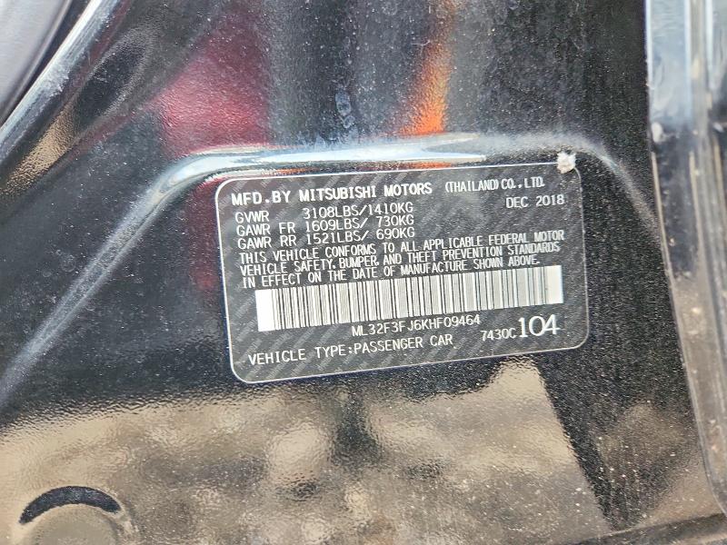 Продажа на аукционе авто 2019 Mitsubishi Mirage, vin: ML32F3FJ6KHF09464, номер лота: 64231436