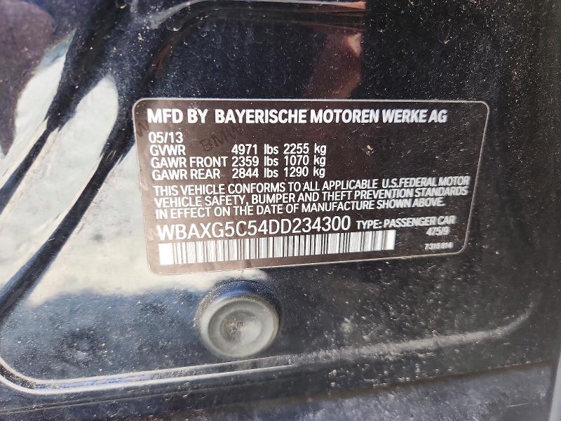 Продаж на аукціоні авто 2013 Bmw 528, vin: WBAXG5C54DD234300, номер лоту: 66047786