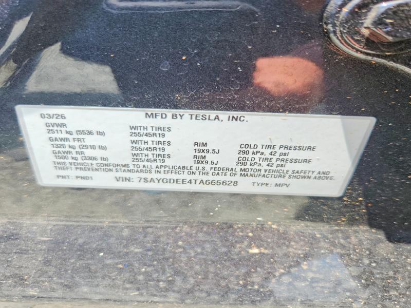 Aukcja sprzedaży 2026 Tesla Model Y, vin: 7SAYGDEE4TA665628, numer aukcji: 64071846