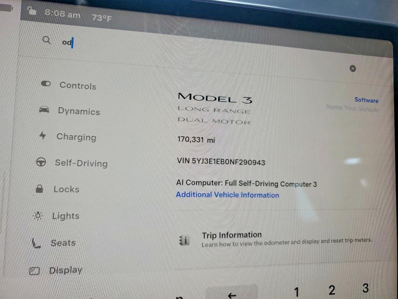 2022 Tesla Model 3 მანქანა იყიდება აუქციონზე, vin: 5YJ3E1EB0NF290943, აუქციონის ნომერი: 63949286