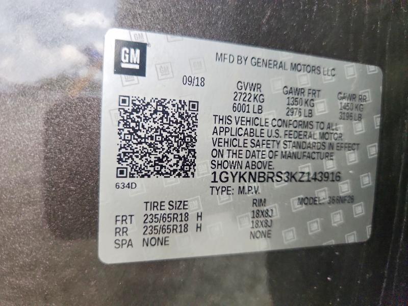 Aukcja sprzedaży 2019 Cadillac Xt5, vin: 1GYKNBRS3KZ143916, numer aukcji: 62237786