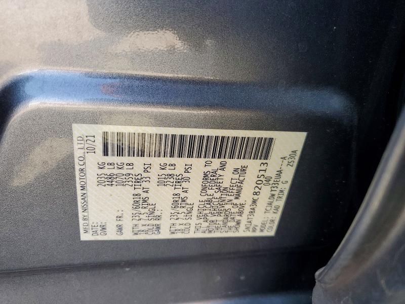Aukcja sprzedaży 2021 Nissan Rogue, vin: 5N1AT3BA3MC820513, numer aukcji: 64711566