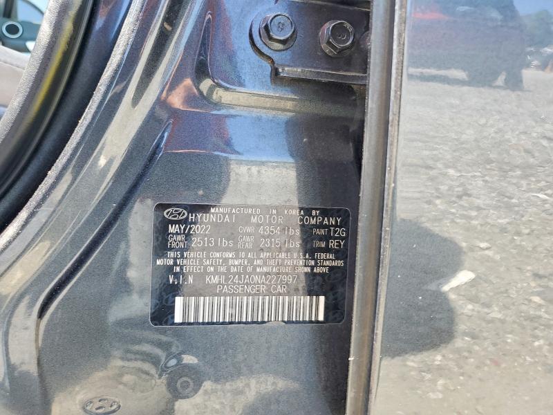 Продаж на аукціоні авто 2022 Hyundai Sonata, vin: KMHL24JA0NA227997, номер лоту: 66437406