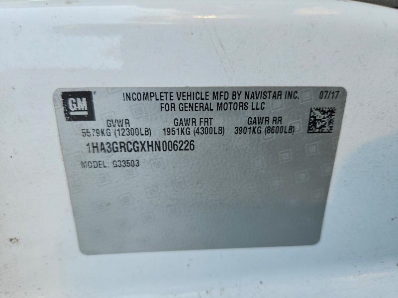 65895936 :رقم المزاد ، 1HA3GRCGXHN006226 vin ، 2017 Chevrolet Express G3500 مزاد بيع