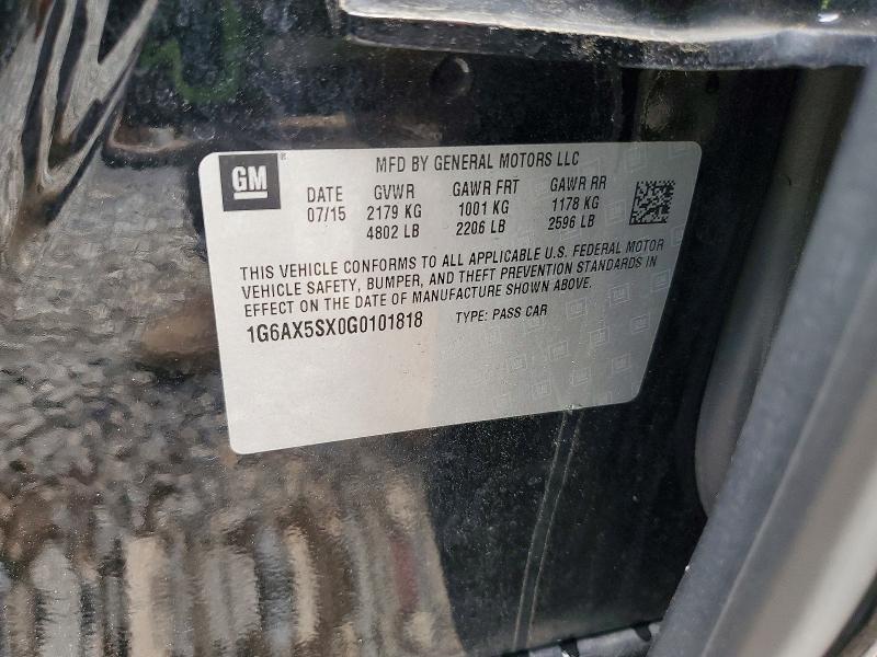 Aukcja sprzedaży 2016 Cadillac Cts, vin: 1G6AX5SX0G0101818, numer aukcji: 63499846