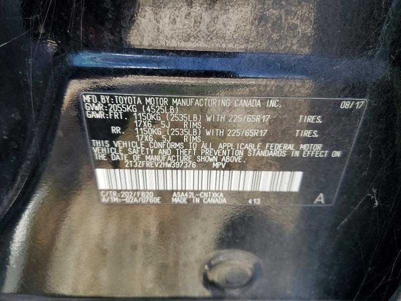 Продажа на аукционе авто 2017 Toyota Rav4, vin: 2T3ZFREV2HW397376, номер лота: 65219216