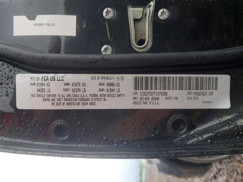65116976 :رقم المزاد ، 1C3CDFEB7FD378398 vin ، 2015 Dodge Dart مزاد بيع