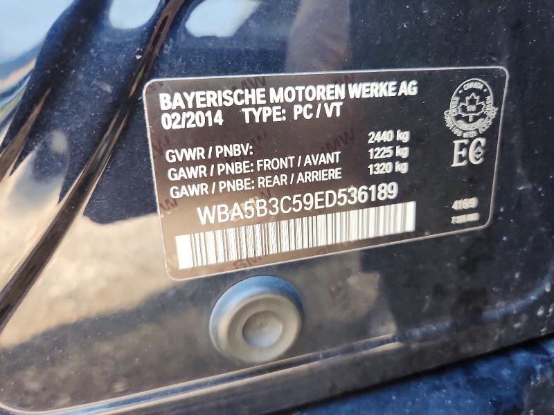 2014 Bmw 535 მანქანა იყიდება აუქციონზე, vin: WBA5B3C59ED536189, აუქციონის ნომერი: 66224466